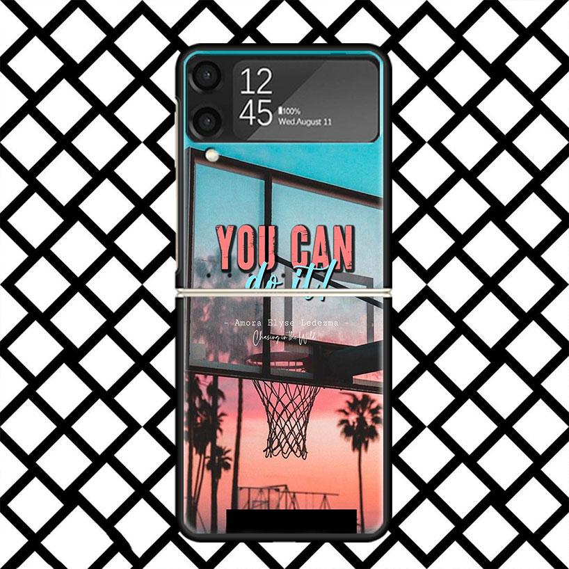 Basketball Basket Sports Phone Case For Samsung Z Flip 7 6 5 4 3 Galaxy ZFLIP7 ZFlip6 5G Flip5 Flip4 Flip3 5g Black Hard Cover