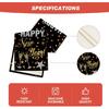 Artoid Mode Cheers Black and Gold 2025 Happy New Year Table Runner, Xmas Winter Holiday Kitchen Dining Table Decoration for Indoor Outdoor Home Party