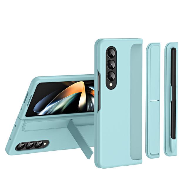 Для Samsung Galaxy Z Fold 4 3 Чехол Съемный Держатель Ручки Невидимый Кронштейн Подставка Жесткий Матовый Чехол Для ПК Со Стилусом
