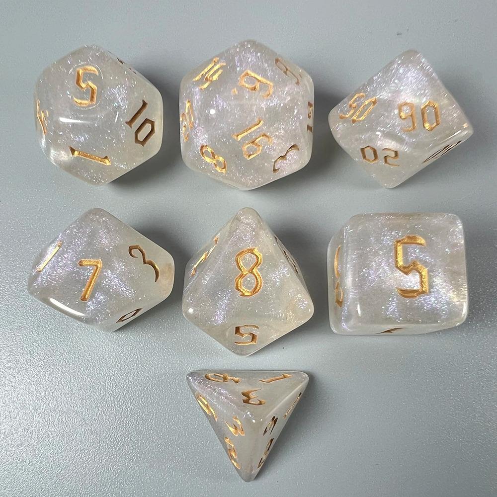 7 шт./набор 7-гранные многогранные кубики акриловые игровые кубики новые кубики DND для TRPG DND