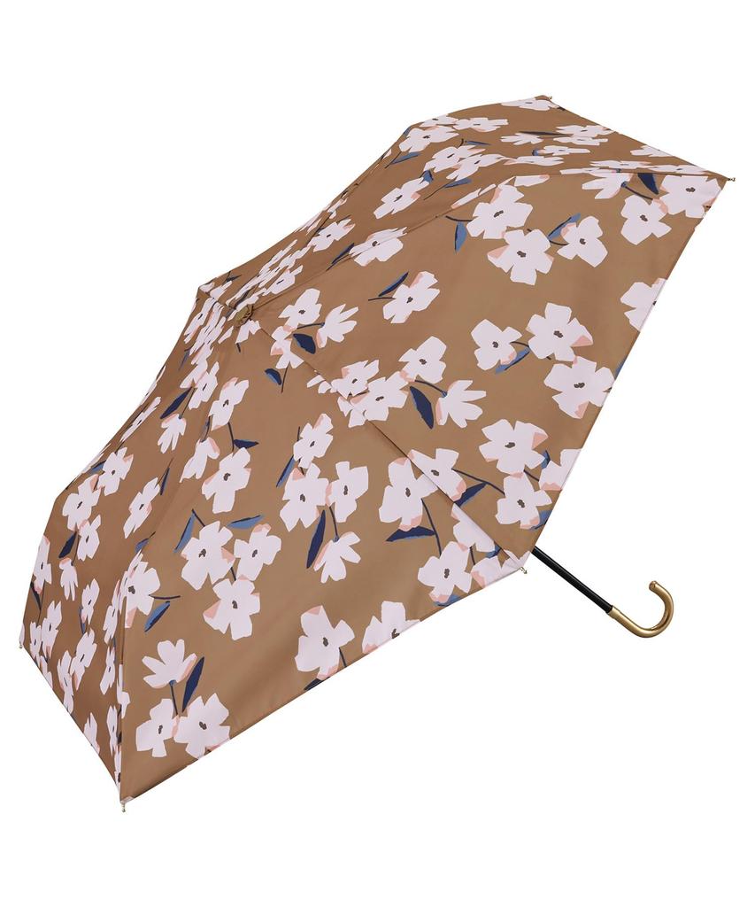Складной зонт Felicity Flower Mini Коричневый и Дождь для Поездок на Работу и 2026Wpc. Зонт от солнца/Защита от УФ Легкий, Стильный, Милый, Школьный,
