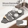 Silicone Leaf Shape Kitchen Dish Draining Mat Non-Slip Pot Holder  Kitchen Utensil