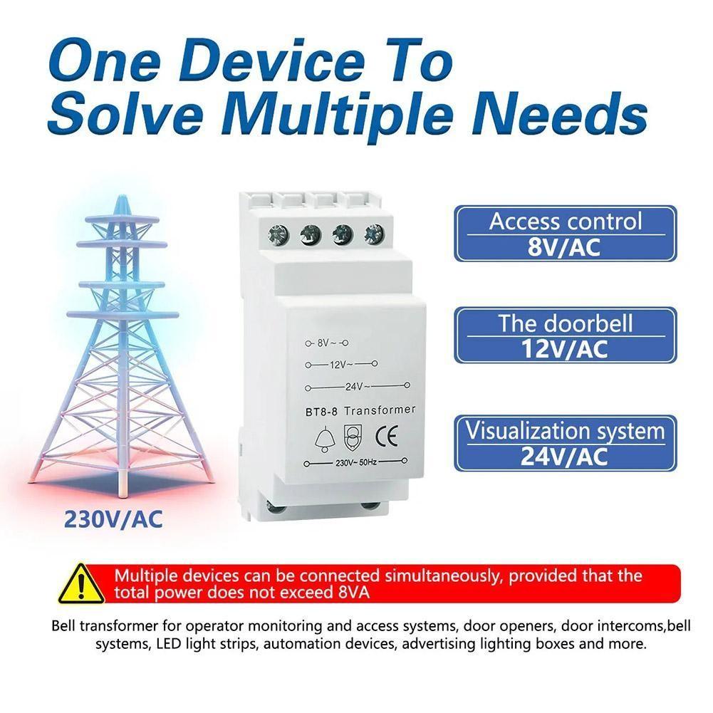 3.8 VA To 8 VA Output 8V 12V 24V Transformer Doorbell Transformer
