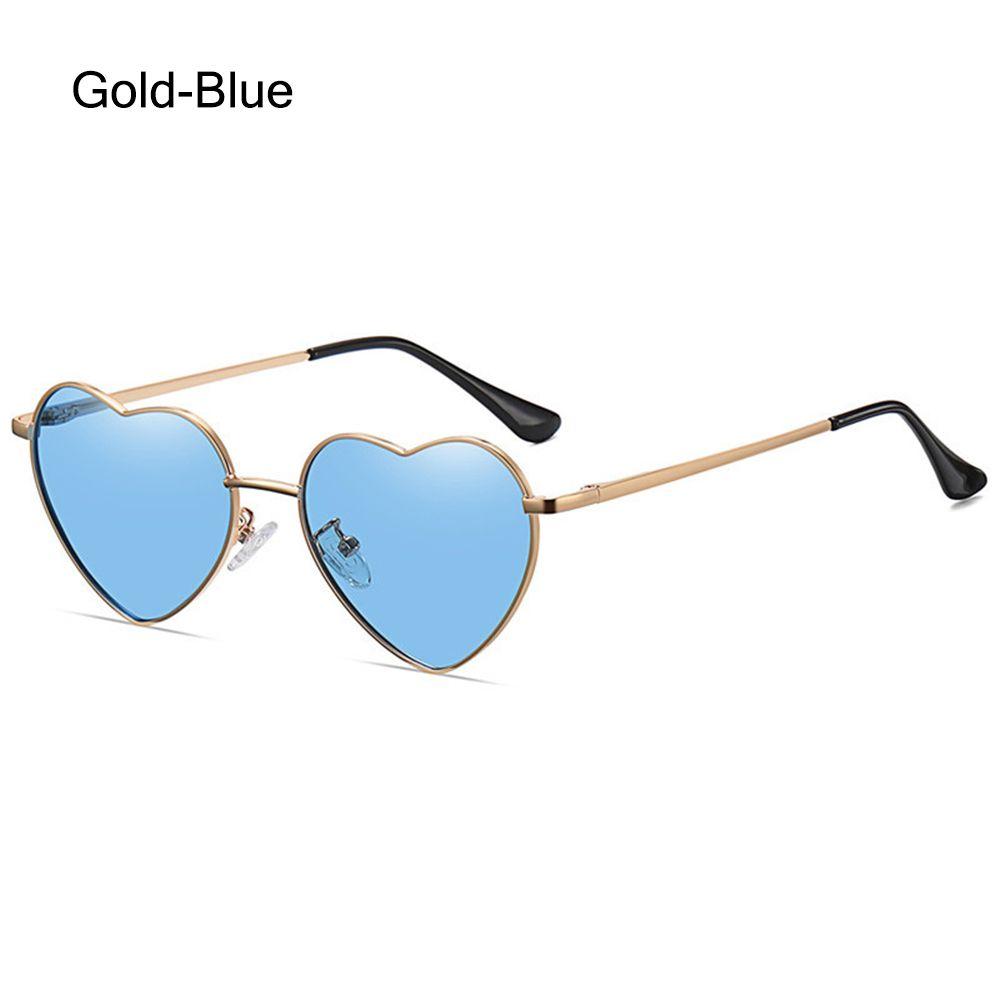 Metal Frame Vintage Polarized Glasses Eyewear Heart-Shaped Glasses Women Heart Sunglasses
