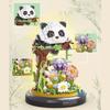 Panda Building Blocks Owl Flower Garden Model Kawaii Animal Assembled Bird 3D Plastics Puzzle Bricks Toy For Gifts With Display