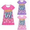82876 Детское Платье с Короткими Рукавами с Принтом Steal a Brainrot 67 для Девочек
