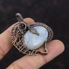 Подвеска Rainbow Moonstone, подвеска из медной проволоки с драгоценным камнем, подвеска ручной работы в стиле бохо, медная бижутерия, подвеска для подарка, ювелирные изделия с проволочной обмоткой