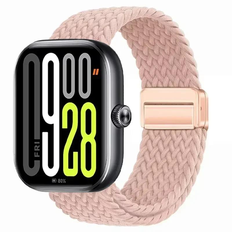 Магнитная петля для Xiaomi Redmi Watch 4 5 Ремешок Регулируемый Плетеный Спортивный Нейлоновый Сменный браслет для Miband 8 pro/9 pro ремешок
