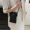 Women's PU Crossbody Bags Adjustable Shoulder Strap New Fashion Woven Shoulder Bags Small Phone Purse and Handbag CLE