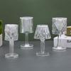 Mini Crystal Table Lamp Color Changing Battery Bedsides Lamp Night Light For Table Dinner Bar Bedroom Party Christmas LED Night