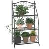 VidaXL Flower Rack Black 56x30x96 Cm Steel 319353