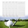 5/10pcs Coated Paper Score Cards Golf Scorecard Portable Golf Score Sheet Record Scores Keeper Sports Accessory