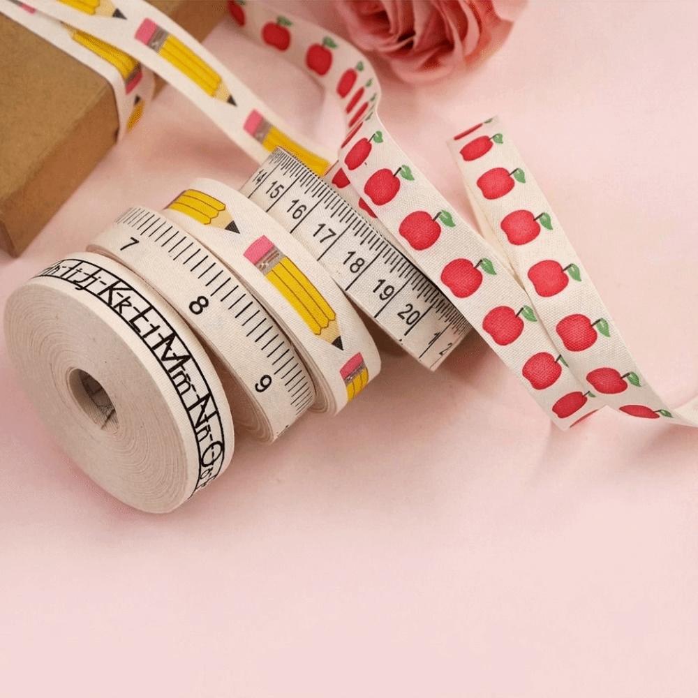 Convenient 10 Yard Gift Packaging Ribbon 1.6cm Pencil Pattern DIY Craft Ribbon Cotton Reusable Bow Making Ribbon Back To School
