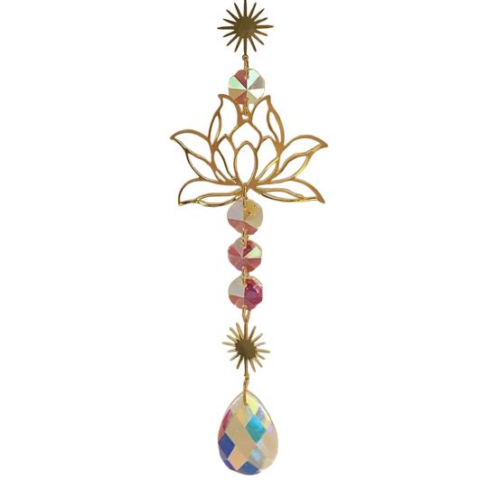 Star Sun Catcher Faux Crystal Prism Rainbow Maker Stars And Moon Colorful Hanging Suncatcher for Window Home Garden Decoration