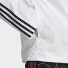 Adidas Solid Color Three-Stripe Print Logo Zip Hoodie Jacket Men Outerwear White IB0382