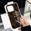 ГОРЯЧИЙ Роскошный Леопардовый Счастливый Swag Чехол для Телефона с Рисунком Кожи Личи Для iPhone 17 16e 16 15 14 13 12 11 Air Pro Max Plus X XR XSMax