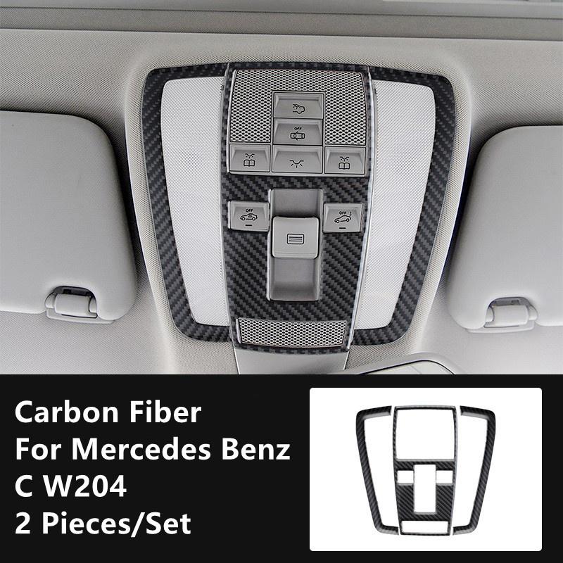 Углеродное волокно, модификация салона автомобиля, накладка, полоски, декоративные наклейки для Mercedes Benz C W204, внутренняя отделка автомобиля