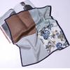 100% Pure Silk Scarf Men's Neck Foulard Square Small Headband  Fashion Print Neckerchief Scarves Bandana 53*53cm