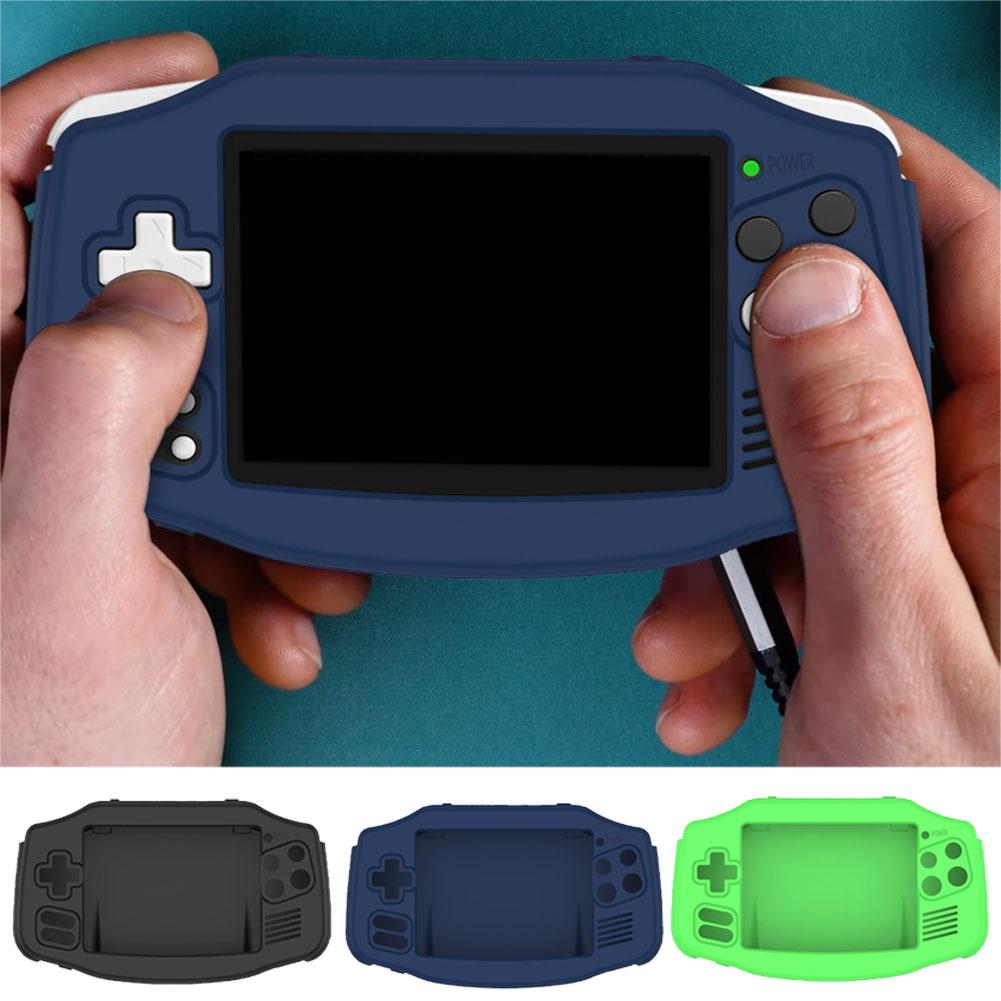 Силиконовый защитный чехол для игровой консоли ANBERNIC RG34XX, защита от падений, простой однотонный защитный рукав со шнурком
