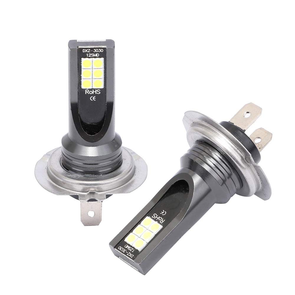 H7 LED Headlight Bulb, 55W 6000K White 12000LM Super Bright CSP Chip Conversion Kit 360° Luminous, 2 Years Warranty