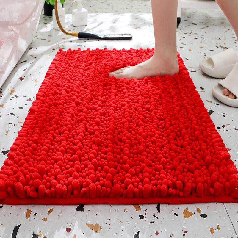 Грубый шениловый коврик для ванной, входной коврик, водопоглощающий нескользящий коврик для ног для ванной комнаты, утолщенный ковер для прихожей