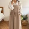 Cotton Kitchen Apron Adjustable Straps Cooking Apron Multifunctional Korean Style Apron  Painting