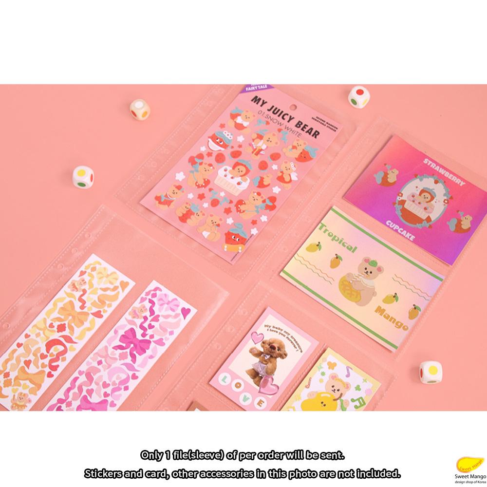 SM KOREA A5 6 отверстий сменный файл рукав фотокарта печать наклейка чехол для открыток Idol Collect держатель для файлов для хранения