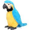 Zerodeko Fluffy Blue Parrot Plush Toy, Cute, Realistic Bird, Perfect for Kids, Christmas, or New Year's Gifts