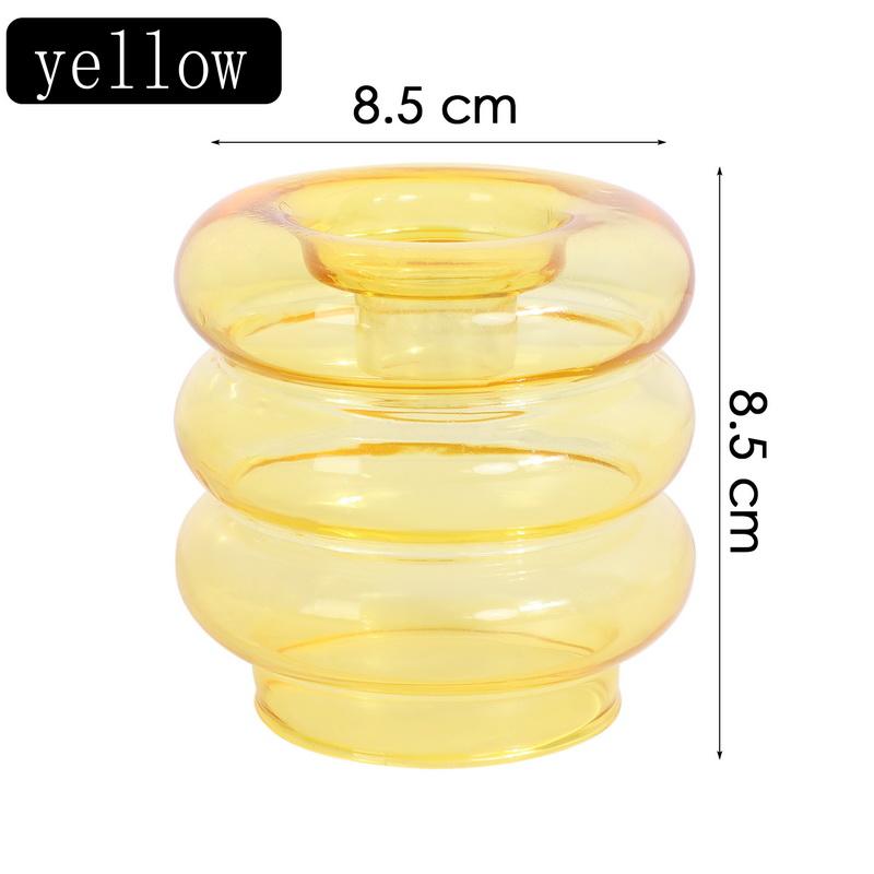 Стеклянный подсвечник 2 в 1, вазы для украшения комнаты, аксессуары, подсвечник, обеденный стол, домашний декор, европейское свадебное украшение