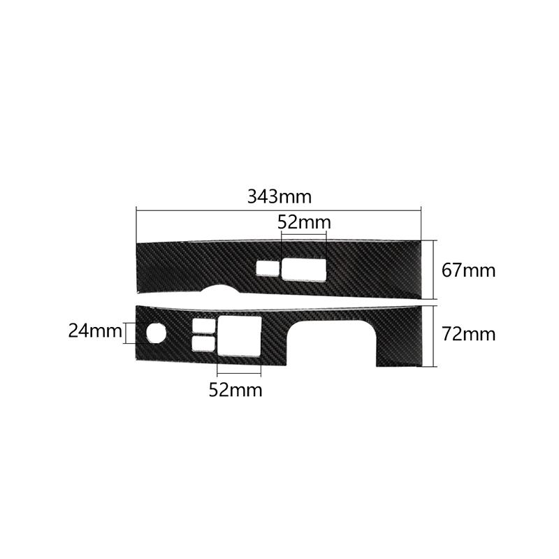 Для Nissan 350Z 2006-2009 2 шт., настоящее углеродное волокно, переключатель подъема окна, наклейка на панель, аксессуары для салона автомобиля, салон автомобиля
