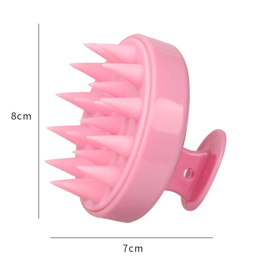 Scalp Massager Head Cleaning Brush Soft Silicone Head Deep Massage Scalp Deep Cleaning Comb Hair Brush Scalp Pink