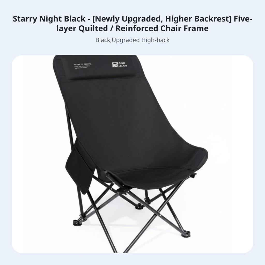 Highrear Moon Chair Foldable Highrear Foldable Chair Lightweight Long-Lasting Construction For Beachand Proceeders Rearpackers