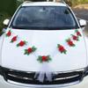 Ribbons Bridal Car Decorations Artificial Flower Wedding Car Flower Wedding Supplies Car Headflower