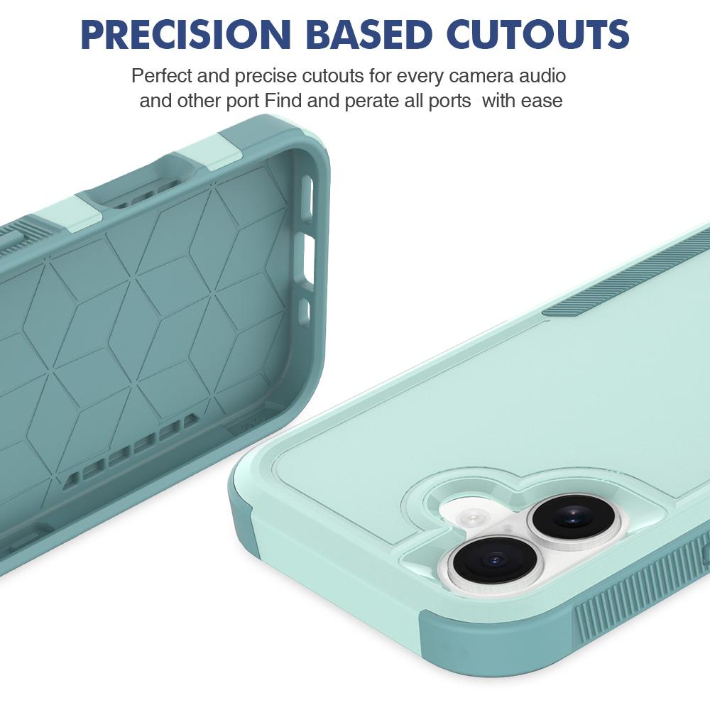 For iPhone 17 Case 2 in 1 PC + TPU Shockproof Phone Cover