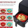 Air Fryer Silicone Baking Tray, Air Fryer Silicone Pot,Liners, Reusable Non-Stick Basket, Food Grade Silicone BPA Free