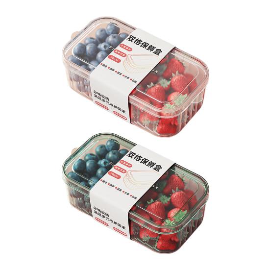 Контейнеры для хранения фруктов и овощей в холодильнике с регулируемым вентиляционным отверстием Съемная корзина Коробка для овощей и фруктов без бисфенола-А для хранения закусок