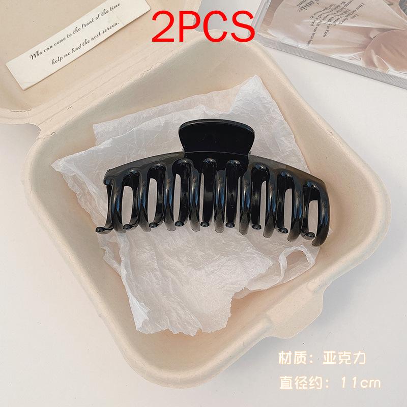 2 шт., комплект головных уборов премиум-класса, новые женские модные зажимы для волос, кофейные, черные, акриловые, большие заколки для волос, зажим для женщин, заколка, аксессуары для волос