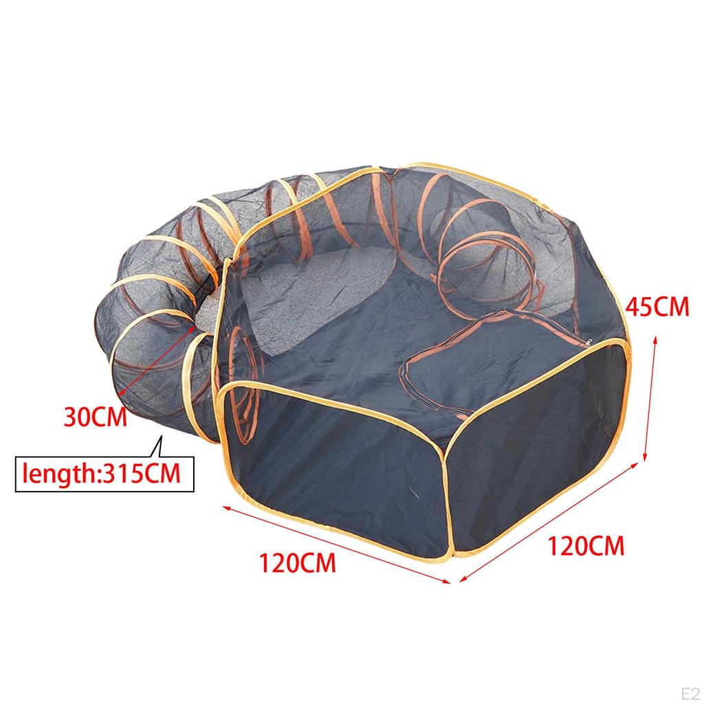 Cat Tunnel Toys Interactive Indoor Cats Portable Cage Outside Play Tent and