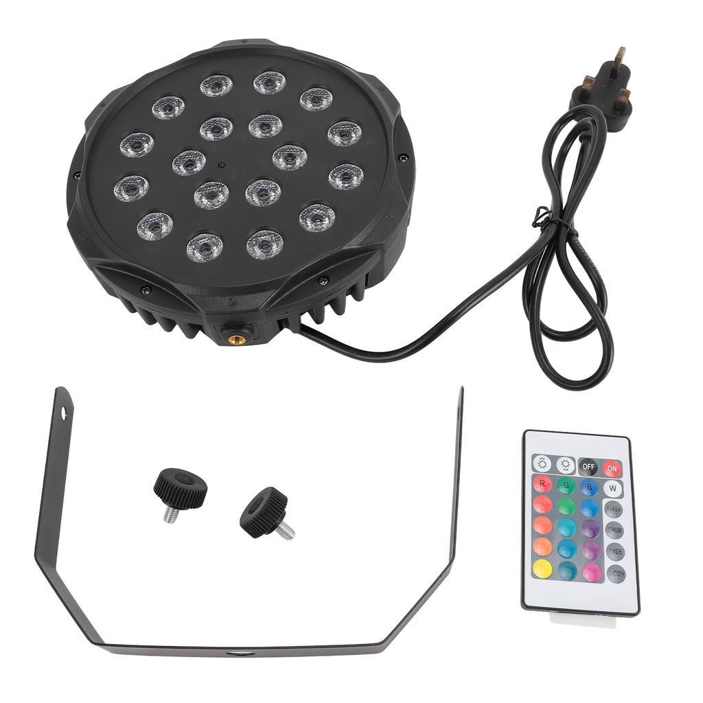 Светодиодный сценический свет 18 X 3 Вт, звуковая активация, 2 рабочих режима, RGB, Par, может использоваться для выступлений, вечеринок, свадеб