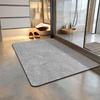 Washable Diatomaceous Earth Bath Foot Kitchen Mat, Wiper, Mat, Soft, Quick-Drying, Stylish, Non-Asbestos (Gray, 40x60cm)