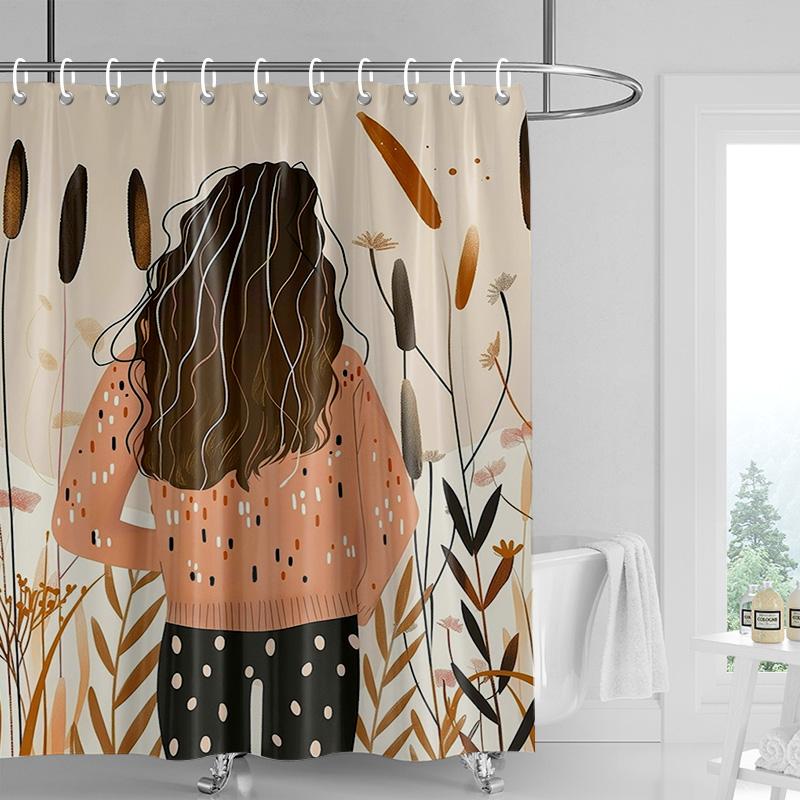 Американский Инс Занавеска для душа Абстрактная иллюстрация Занавеска для ванны Отель/Спа Перегородка для уединения 180X 200См 240 X180См