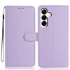 For Samsung Galaxy S25+ Wallet Case with Strap/Multiple Card Slots Solid Color Leather Stand Phone Cover