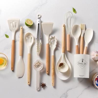 12/14 шт. кухонная утварь, антипригарная термостойкая силиконовая лопатка, ложка, масляная щетка, лопатка, набор для взбивания яиц для дома