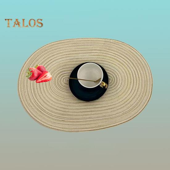 Тканые салфетки из хлопчатобумажной пряжи Эллиптический дизайн Минималистичный термостойкий износостойкий защитный чехол для стола Коврики для столовой для домашней кухни