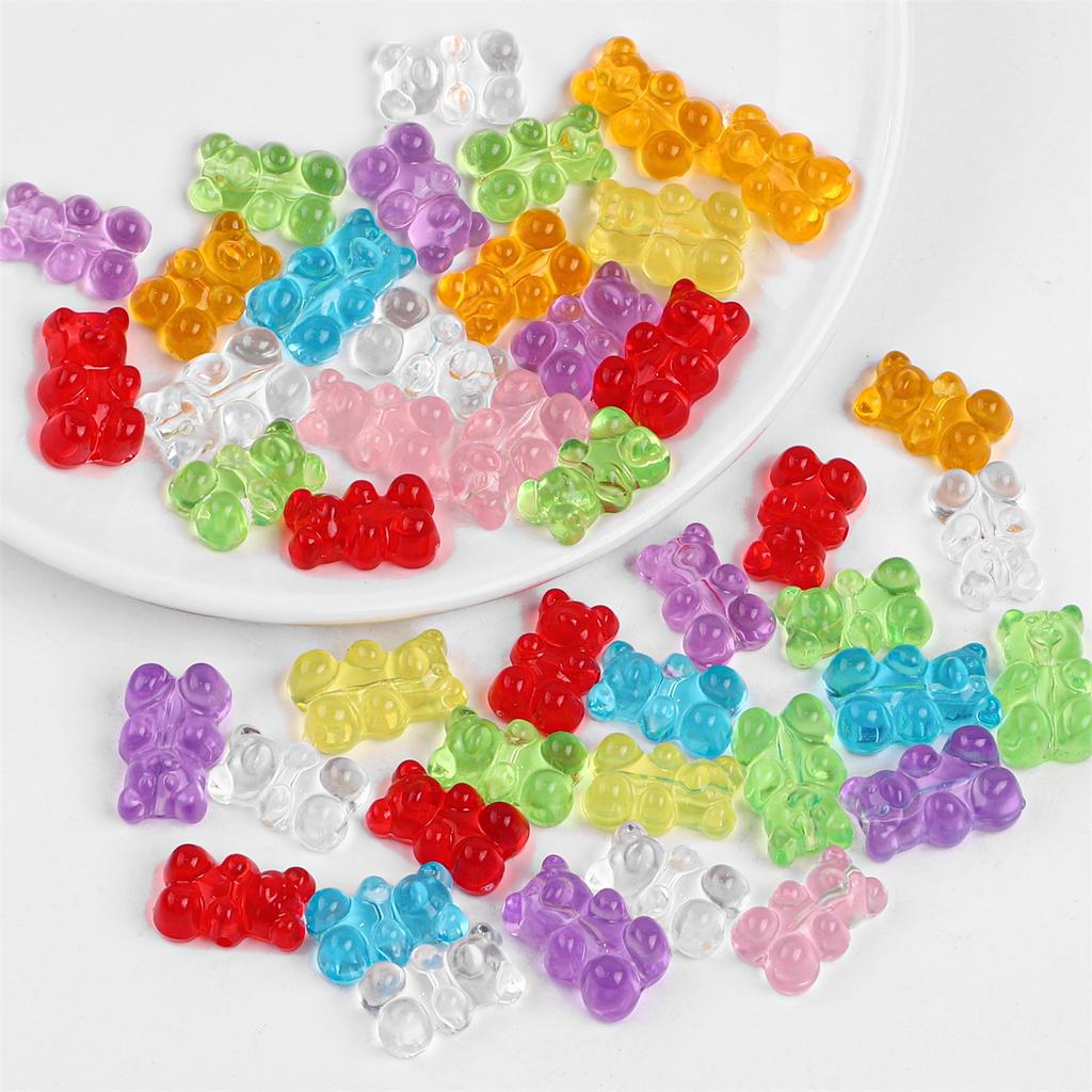 10-20Pcs Acrylic Bear Beads For DIY Necklace Bracelet Earrings Jewelry Making Craft Accessories