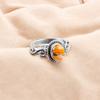 Orange Copper Turquoise Gemstone 925 Sterling Silver Jewelry Handmade Oval Ring RR-14-21