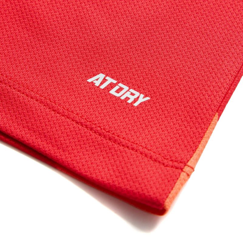 Li-Ning Мягкий Удобный Дышащий Спортивный Пуловер Футболка с Коротким Рукавом Унисекс Топы Вишнево-Красный AATT077-2