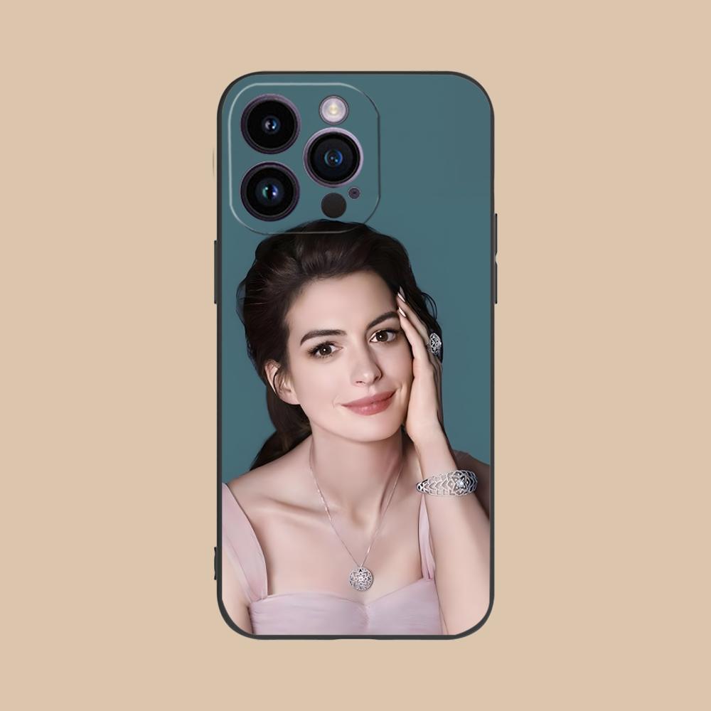 Чехол для мобильного телефона Энн Хэтэуэй для iPhone 17 16 15 14 13 12 11 X XR XS 8 7 Air Pro Max Plus Mini Цветной Чехол Роскошный Чехол