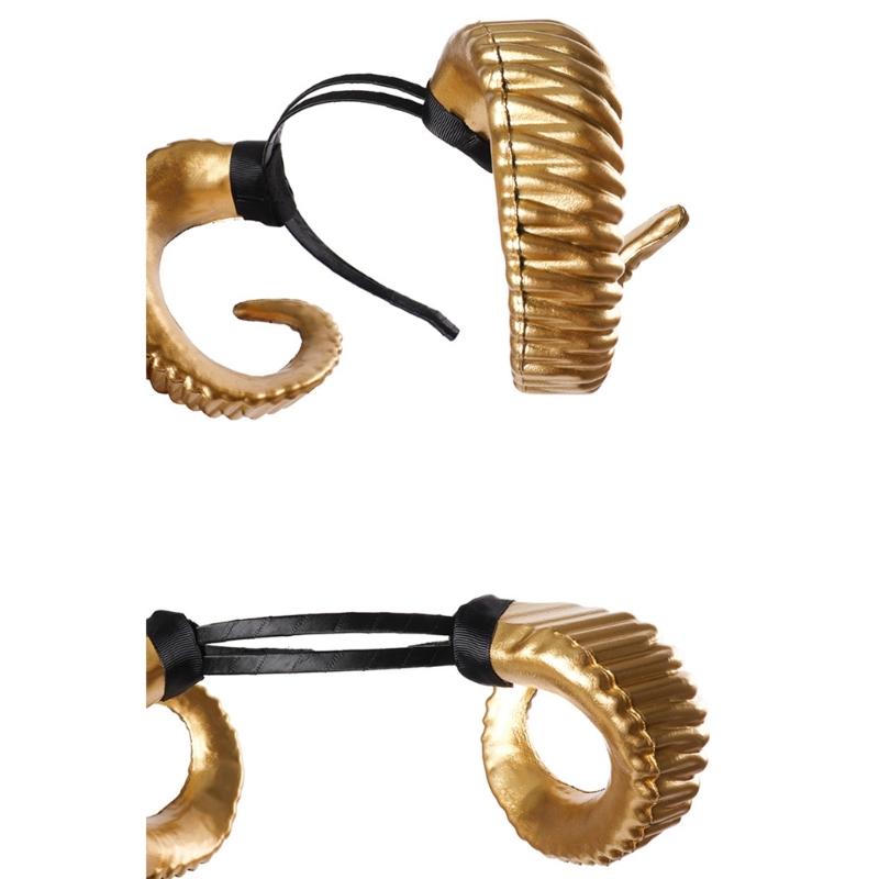 Хэллоуин Ведьма Рога Быка Форма Ободок Снимать Фильм Демон Злой Обруч для Волос Греческий Бог Косплей Вечеринка Костюм Головной Убор