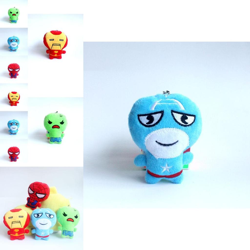 Плюшевая игрушка Marvel Мстители Человек-паук Американский солдат Кукла Милая 10 см Коллекционный подарок